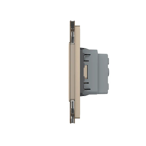 Livolo | Goud | SR+SR+SR | Wandcontactdoos | France Livolo Nederland B.V.