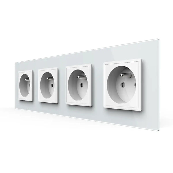 Livolo | Wit | SR+SR+SR+SR | Wandcontactdoos | France Livolo Nederland B.V.