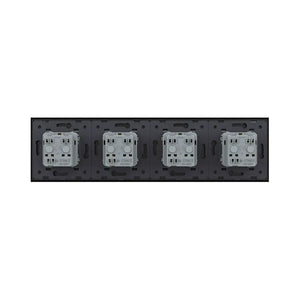 Livolo | Zwart | SR+SR+SR+SR | Wandcontactdoos | France Livolo Nederland B.V.