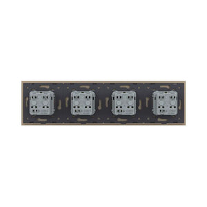 Livolo | Goud | SR+SR+SR+SR | Wandcontactdoos | France Livolo Nederland B.V.
