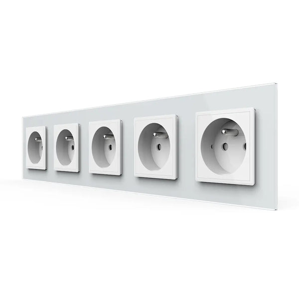 Livolo | Wit | SR+SR+SR+SR+SR | Wandcontactdoos | France Livolo Nederland B.V.