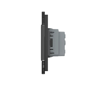 Livolo | Zwart | SR+SR+SR+SR+SR | Wandcontactdoos | France Livolo Nederland B.V.