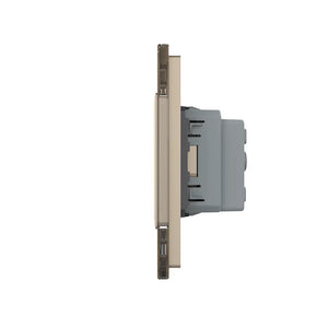 Livolo | Goud | SR+SR+SR+SR+SR | Wandcontactdoos | France Livolo Nederland B.V.