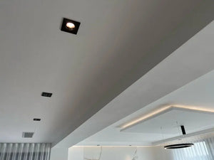 GU10 armatuur | Zwart - Chroom | Kantelbaar en Richtbaar | Inbouwspot | Vierkant | ø 76mm Livolo Nederland B.V.