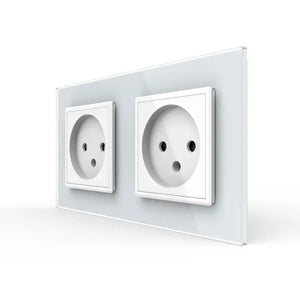 Livolo | Wit | SR+SR | Wandcontactdoos | Zonder randaarde Livolo Nederland B.V.