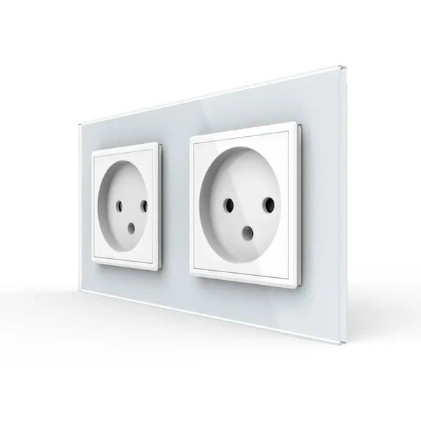 Livolo | Wit | SR+SR | Wandcontactdoos | Zonder randaarde Livolo Nederland B.V.