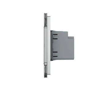 Livolo | Grijs | SR+SR | Wandcontactdoos | USB + USB type C oplader Livolo Nederland B.V.