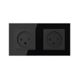 Livolo | Zwart | SR+SR | Wandcontactdoos | Zonder randaarde Livolo Nederland B.V.