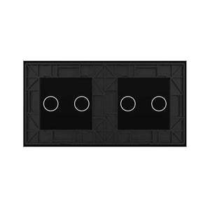 Livolo | Zwart | 2+2 | Glasplaat | Touchschakelaar Livolo Nederland B.V.