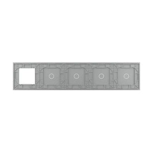 Livolo | Grijs | 1+1+1+1+SR | Glasplaat | Touchschakelaar Livolo Nederland B.V.