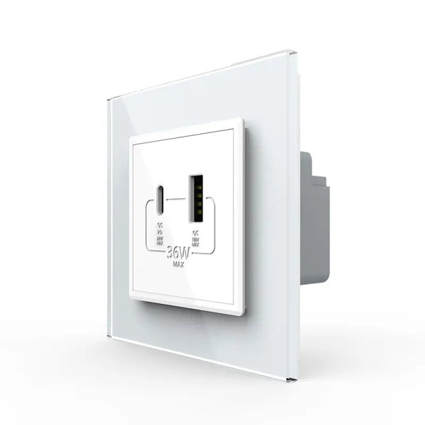 Livolo | Wit | SR | USB + USB type C oplader Livolo Nederland B.V.