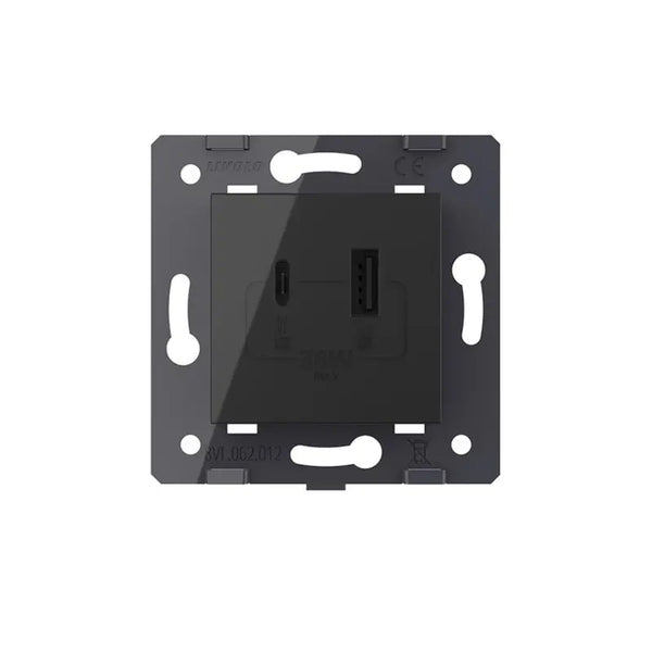 Livolo | Zwart | SR | Module | USB + USB-C oplader Livolo Nederland B.V.