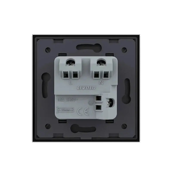 Livolo | Zwart | SR | Wandcontactdoos | Zonder randaarde | IP44 Livolo Nederland B.V.