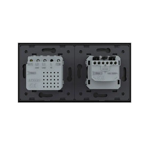 Livolo | Zwart | SR+SR | Wandcontactdoos | USB + USB type C oplader Livolo Nederland B.V.