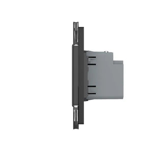 Livolo | Zwart | SR+SR | Wandcontactdoos | USB type C oplader Livolo Nederland B.V.